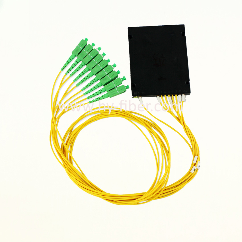 1x8 PLC Splitter ABS Box Package With SC/FC/ST/LC Connector